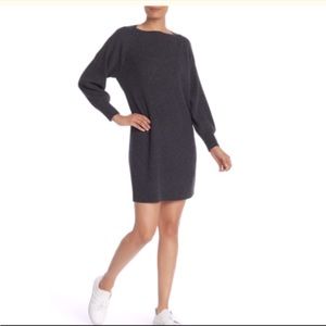 Vince Ribbed Wool/Cashmere Blend Sweater Dress - Medium